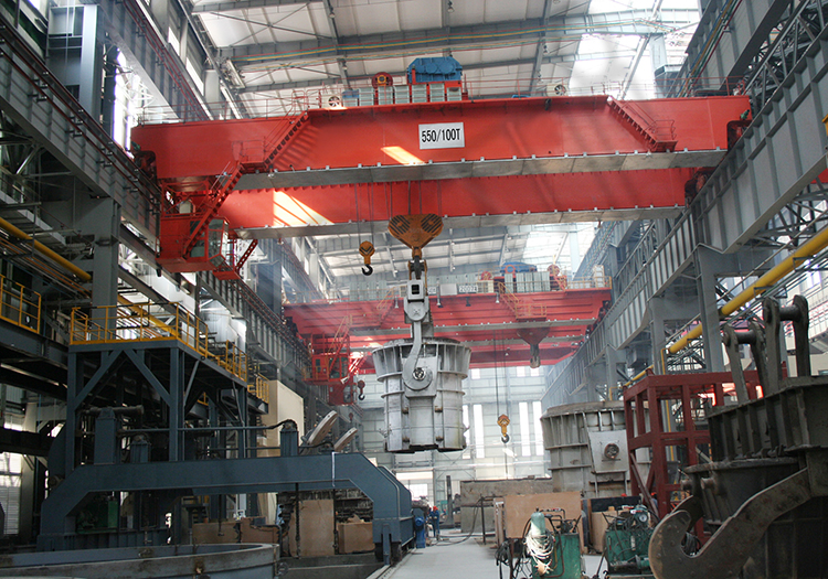 double hook bridge crane