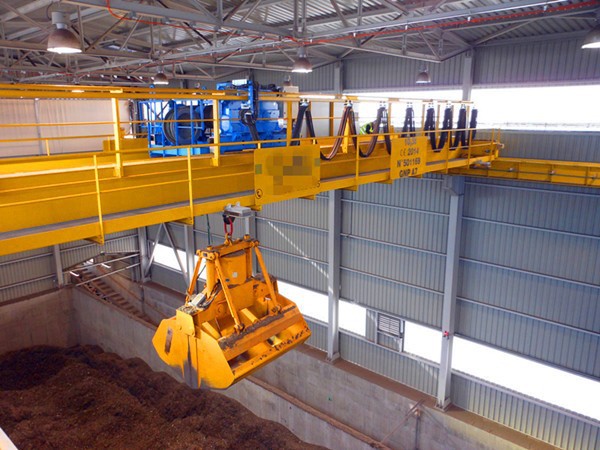 shell grab overhead crane