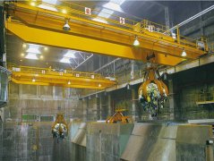 Hydraulic grab overhead crane